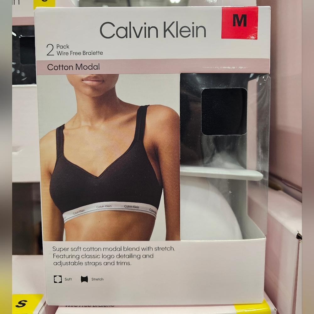 Calvin Klein Women’s Balance Wirefree Bra, 2-pack SIZE M